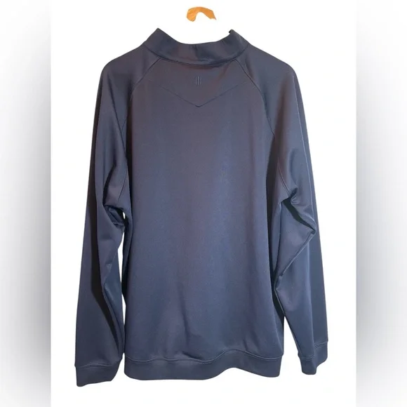 Holderness & Bourne Performance Mens Navy Blue 1/4 Zip Golf Pullover Sz XL